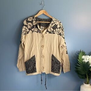 Produce Company Boho Floral Print Cotton Shirt